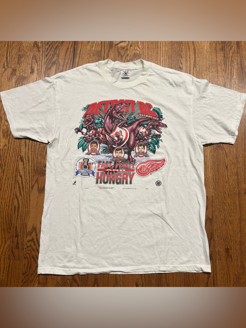 Vintage Detroit Red Wings Before Cup 1997 Stanley Cup Champions Characters Shirt